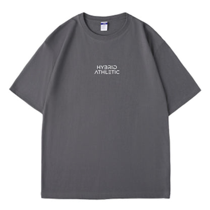 DESIGN - T-shirt Oversize Squadrata Grigio Mélange Con Stampa Brooklyn Sul Retro DESIGN - T-shirt Oversize Squadrata Grigio Mélange Con Stampa Brooklyn Sul Retro